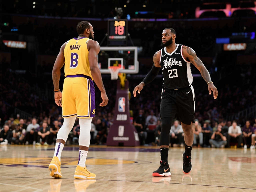 洛城德比激战正酣！莱昂纳德再胜詹姆斯，状态爆棚